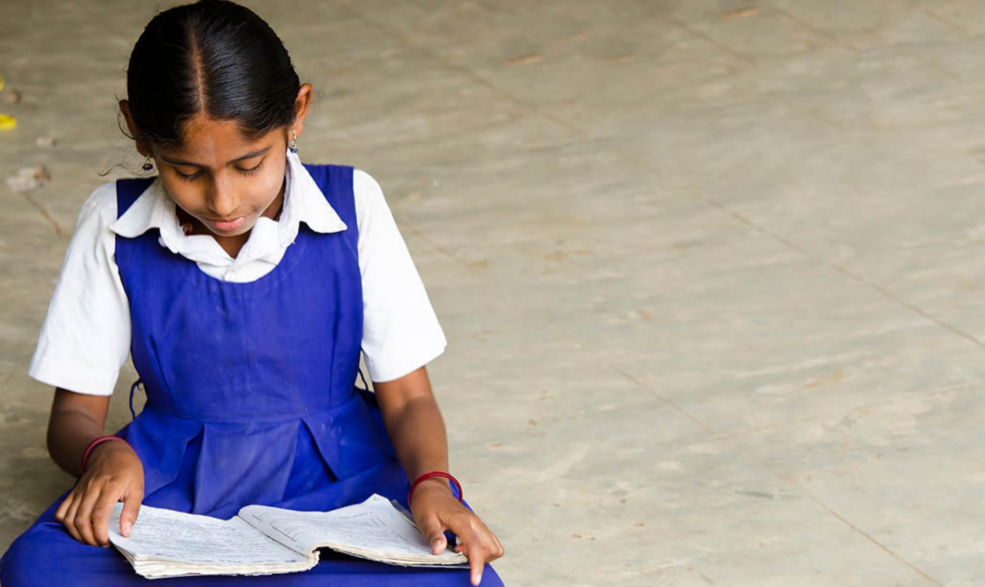 simple indian school girl