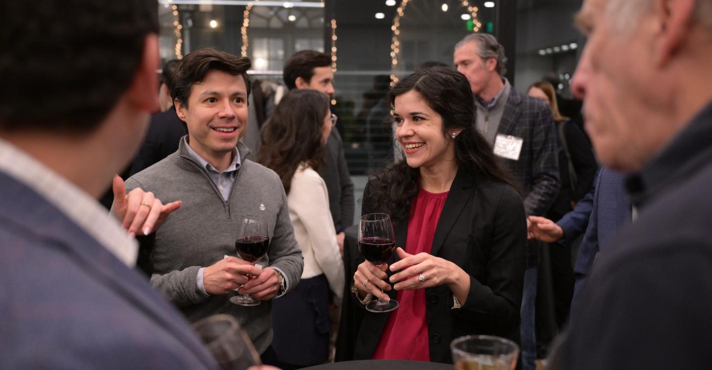 Event attendees conversing