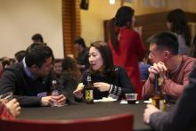 students at a happy hour