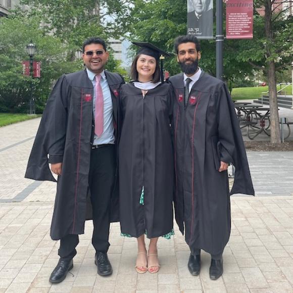A group of three students.