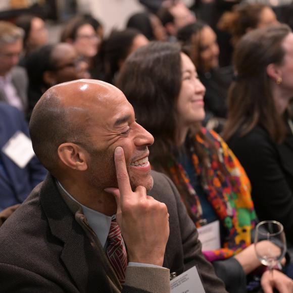 audience smiling