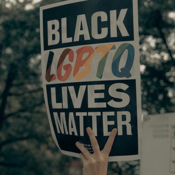 Black LGBTQ Lives Matter sign