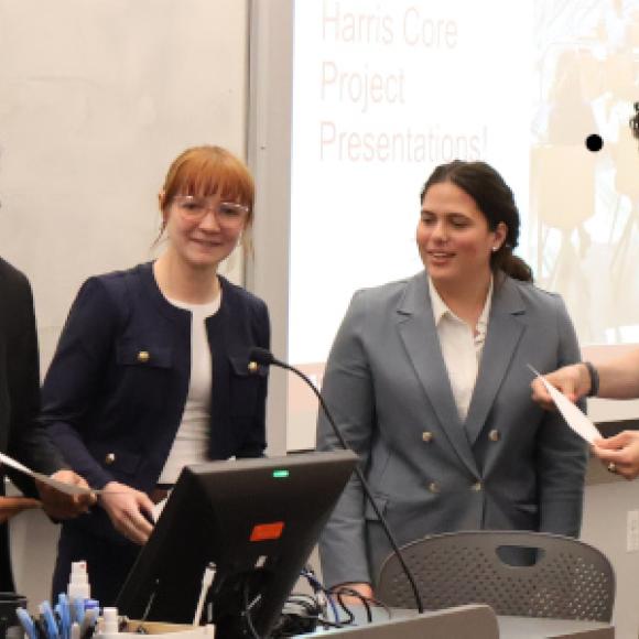 Students giving a presentation